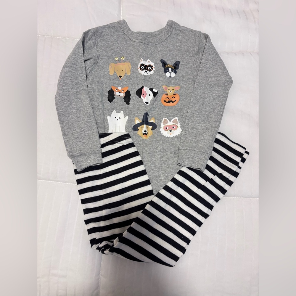 GAP Halloween Striped Kids Pajama Set Sz 4